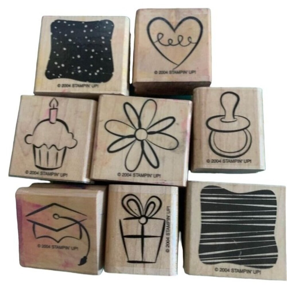 Stampin Up Little Layers Plus Rubber Stamp Set